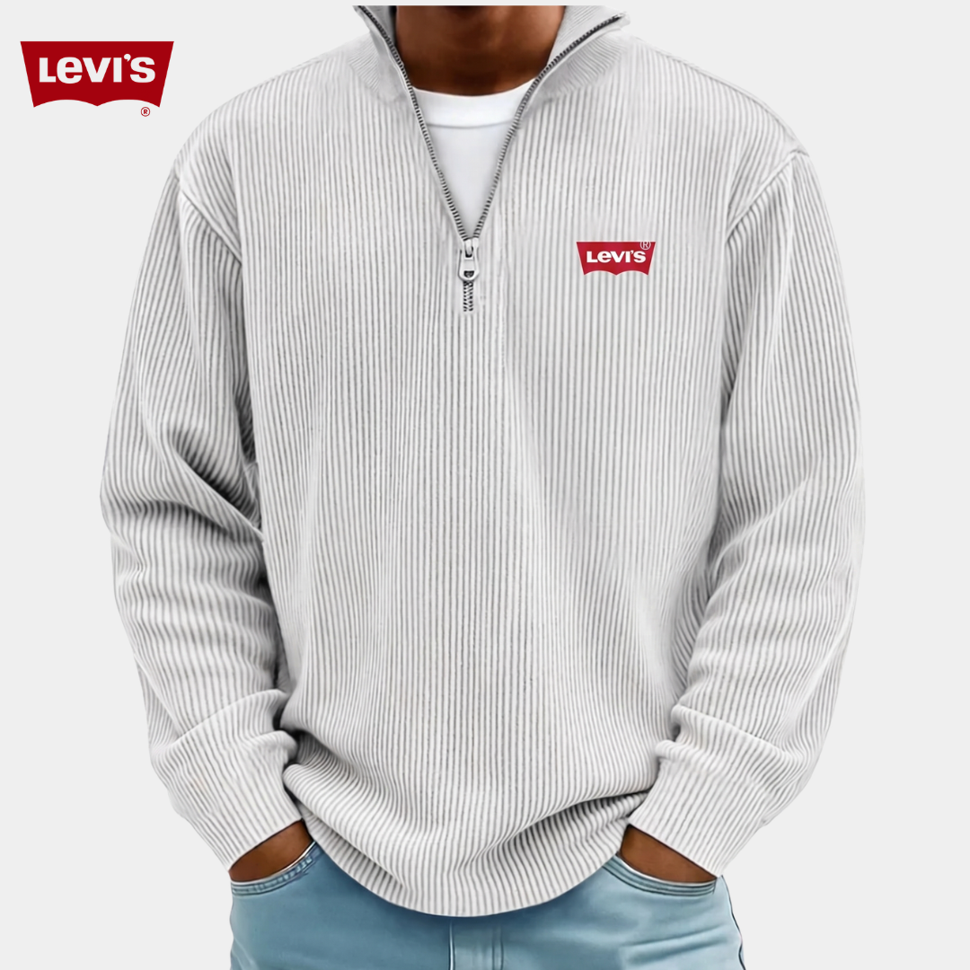 LV™ Premium Ribbed Quarter-Zip Sweater