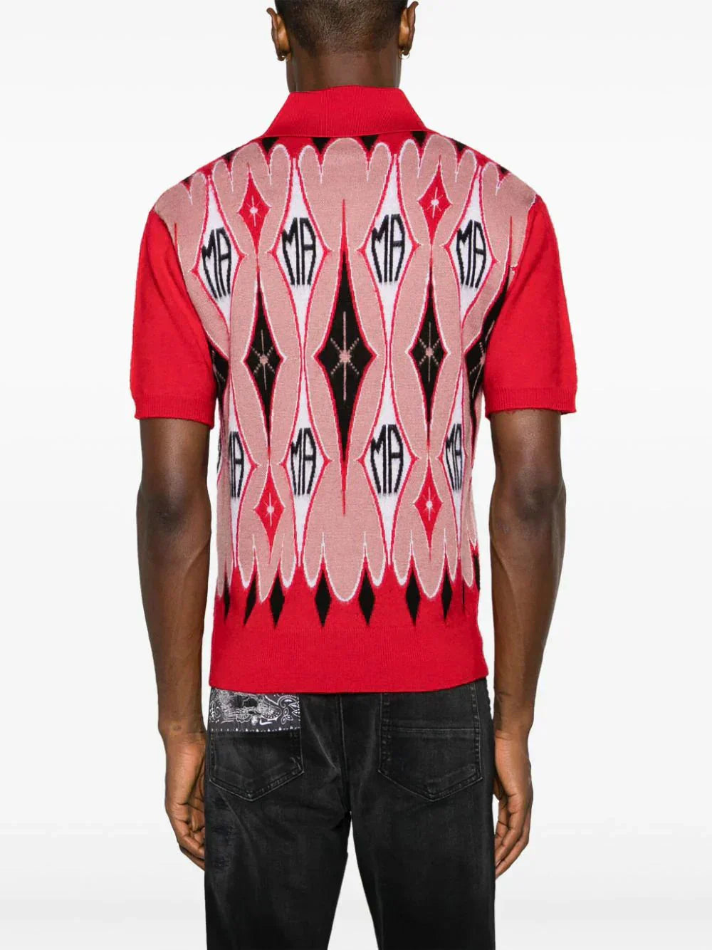 Argyle Jacquard Polo Shirt