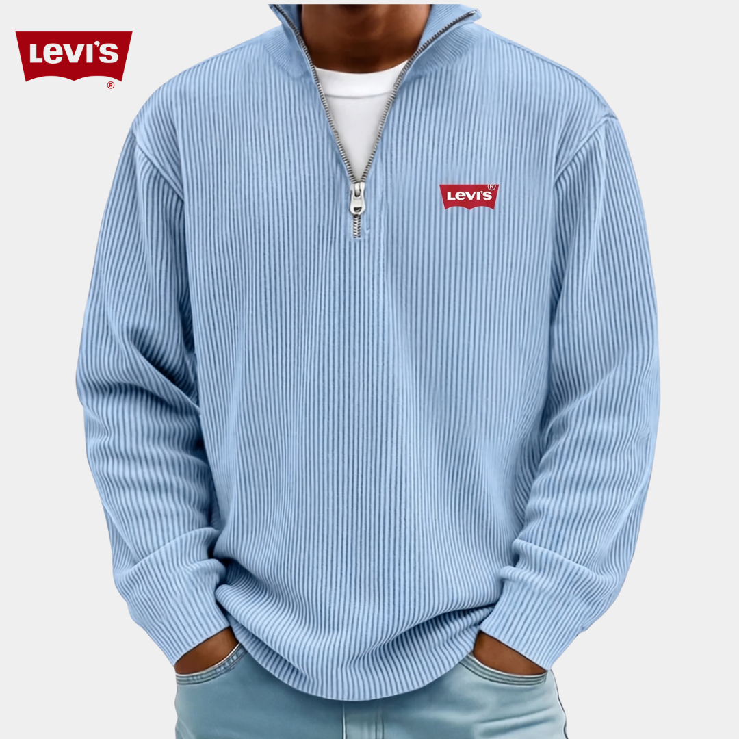 LV™ Premium Ribbed Quarter-Zip Sweater