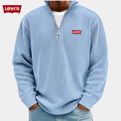 LV™ Premium Ribbed Quarter-Zip Sweater