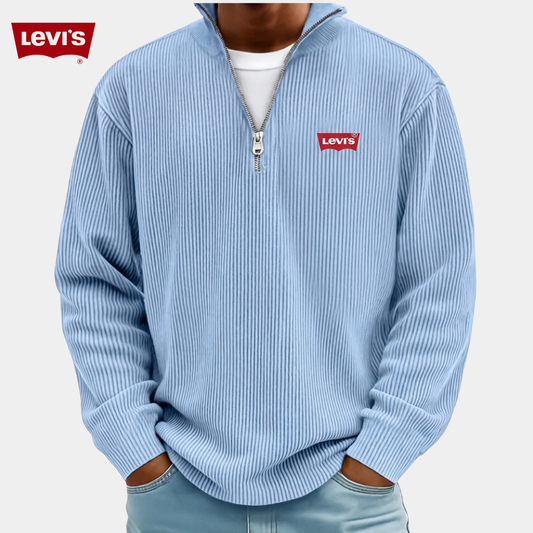 LV™ Premium Ribbed Quarter-Zip Sweater