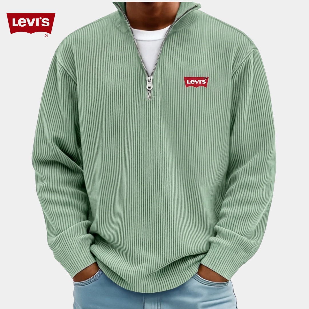 LV™ Premium Ribbed Quarter-Zip Sweater