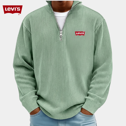LV™ Premium Ribbed Quarter-Zip Sweater