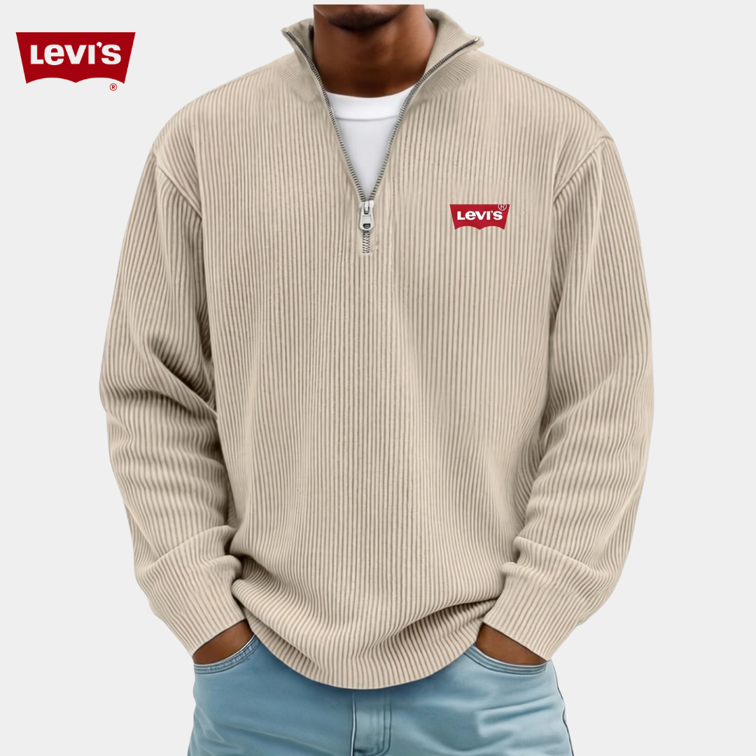 LV™ Premium Ribbed Quarter-Zip Sweater