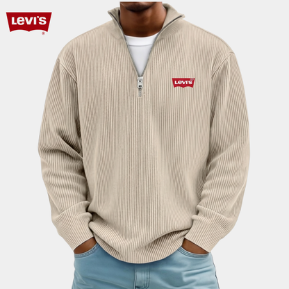 LV™ Premium Ribbed Quarter-Zip Sweater