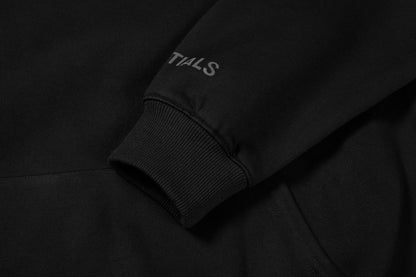 Essentials Hoodie - Black Oversized Long-Sleeve Pullover Unisex