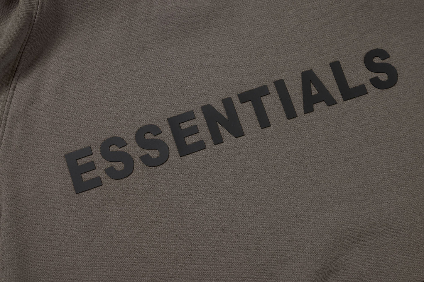 Essentials Hoodie - Off Black Oversized Long-Sleeve Pullover Unisex