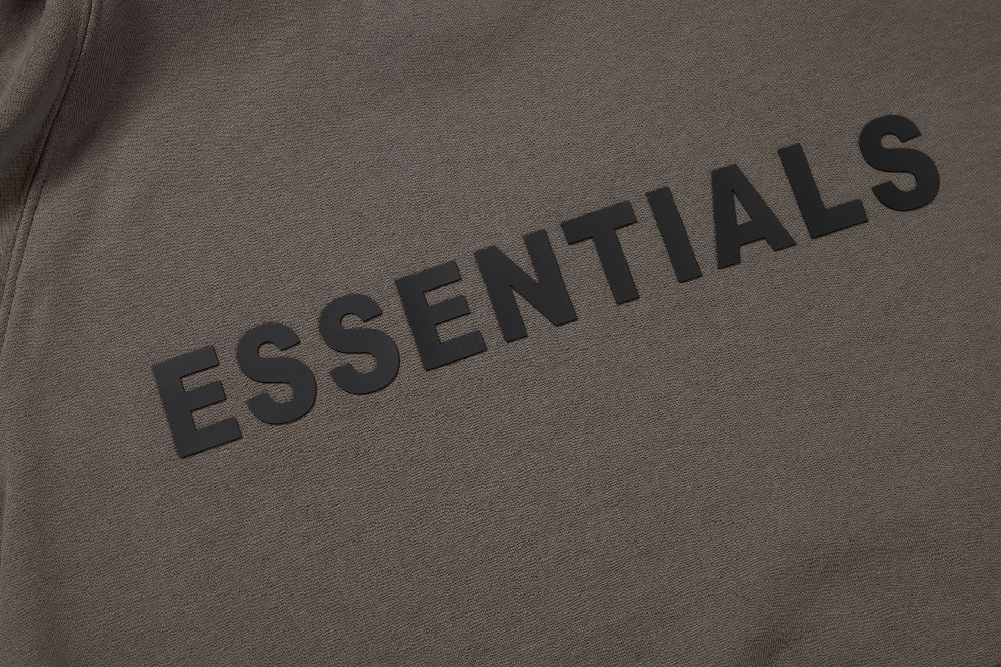 Essentials Hoodie - Off Black Oversized Long-Sleeve Pullover Unisex