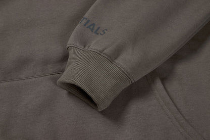 Essentials Hoodie - Off Black Oversized Long-Sleeve Pullover Unisex