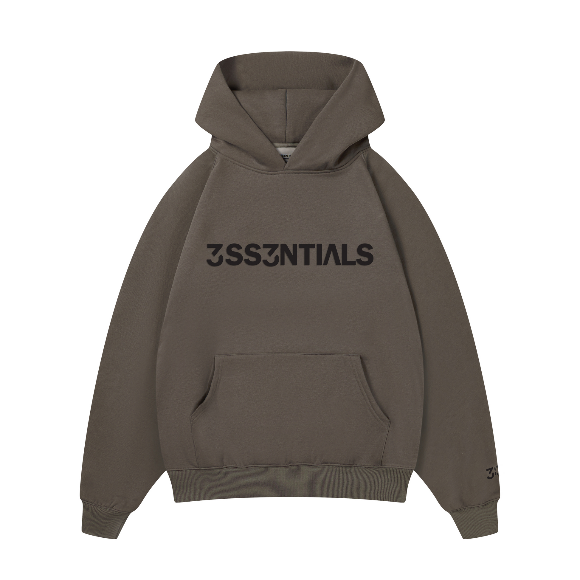 NEW! Stylish 3:3 Essentials Hooded Sweatshirt 3:3 3SS3NTIALS HOODIE (Off Black)