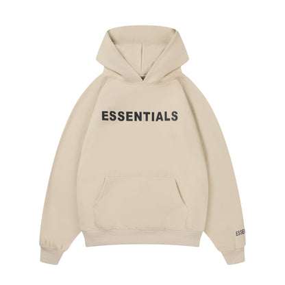 Essentials Hoodie - Black Oversized Long-Sleeve Pullover Unisex