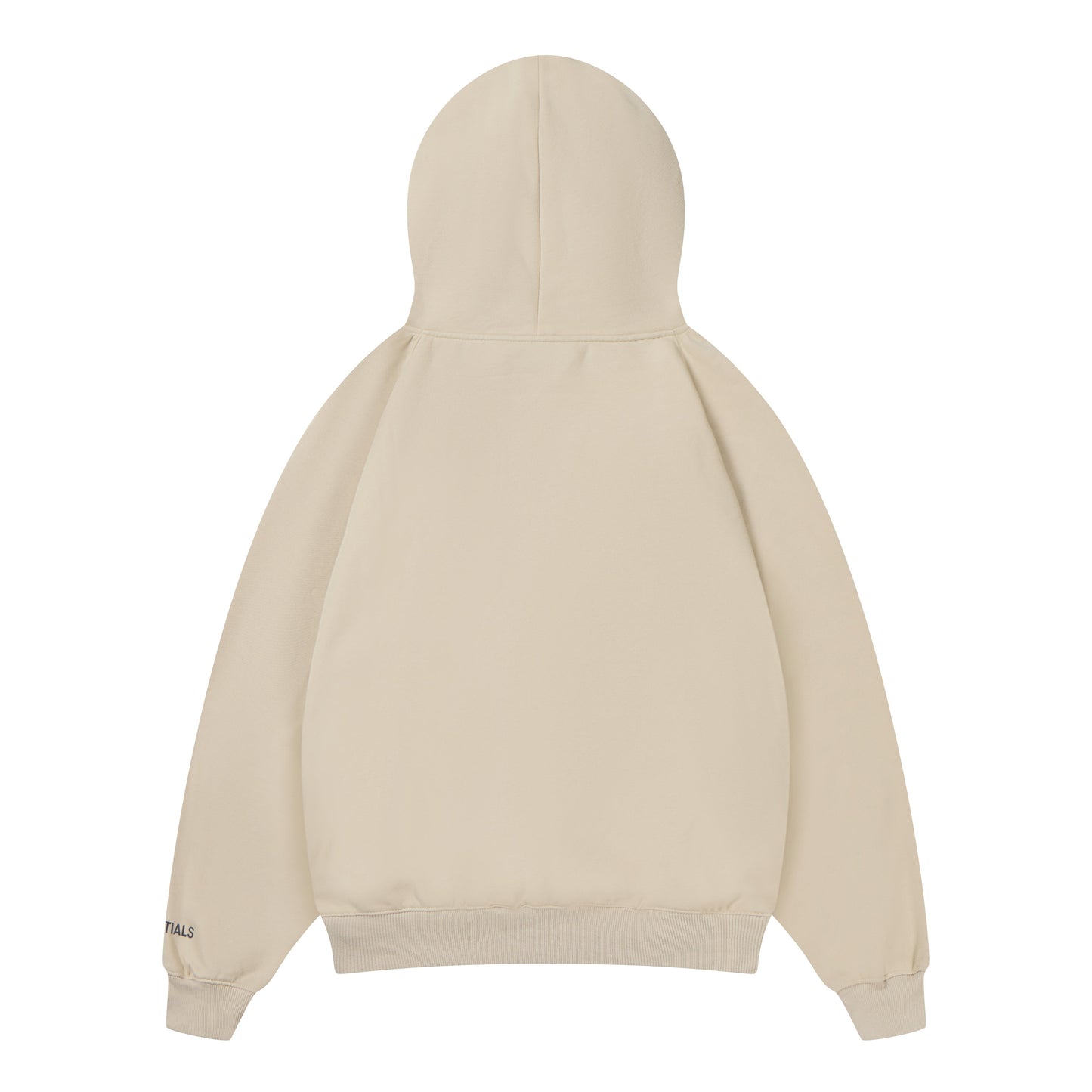 Essentials Hoodie - Cream Oversized Long-Sleeve Pullover Unisex