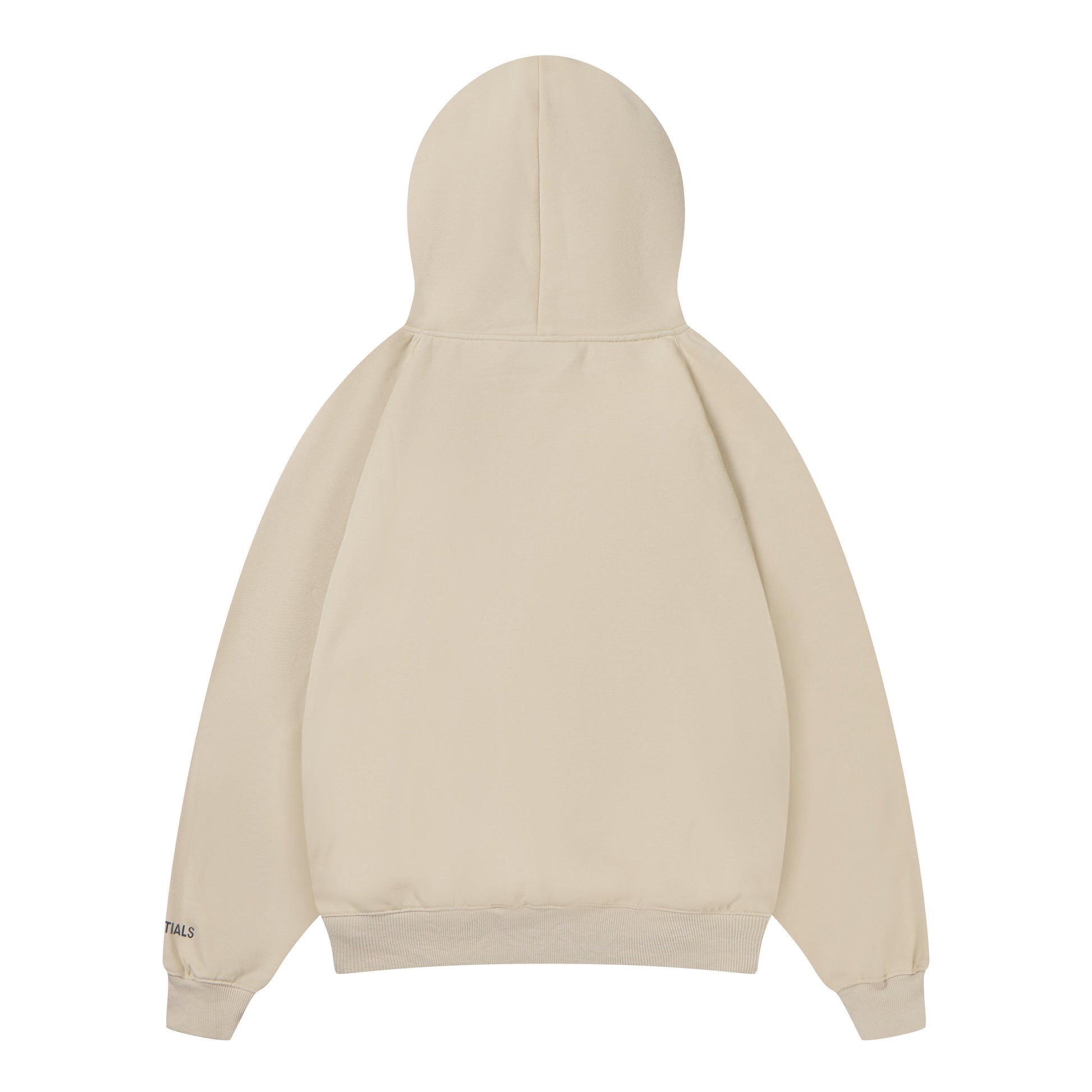 Essentials Hoodie - Cream Oversized Long-Sleeve Pullover Unisex