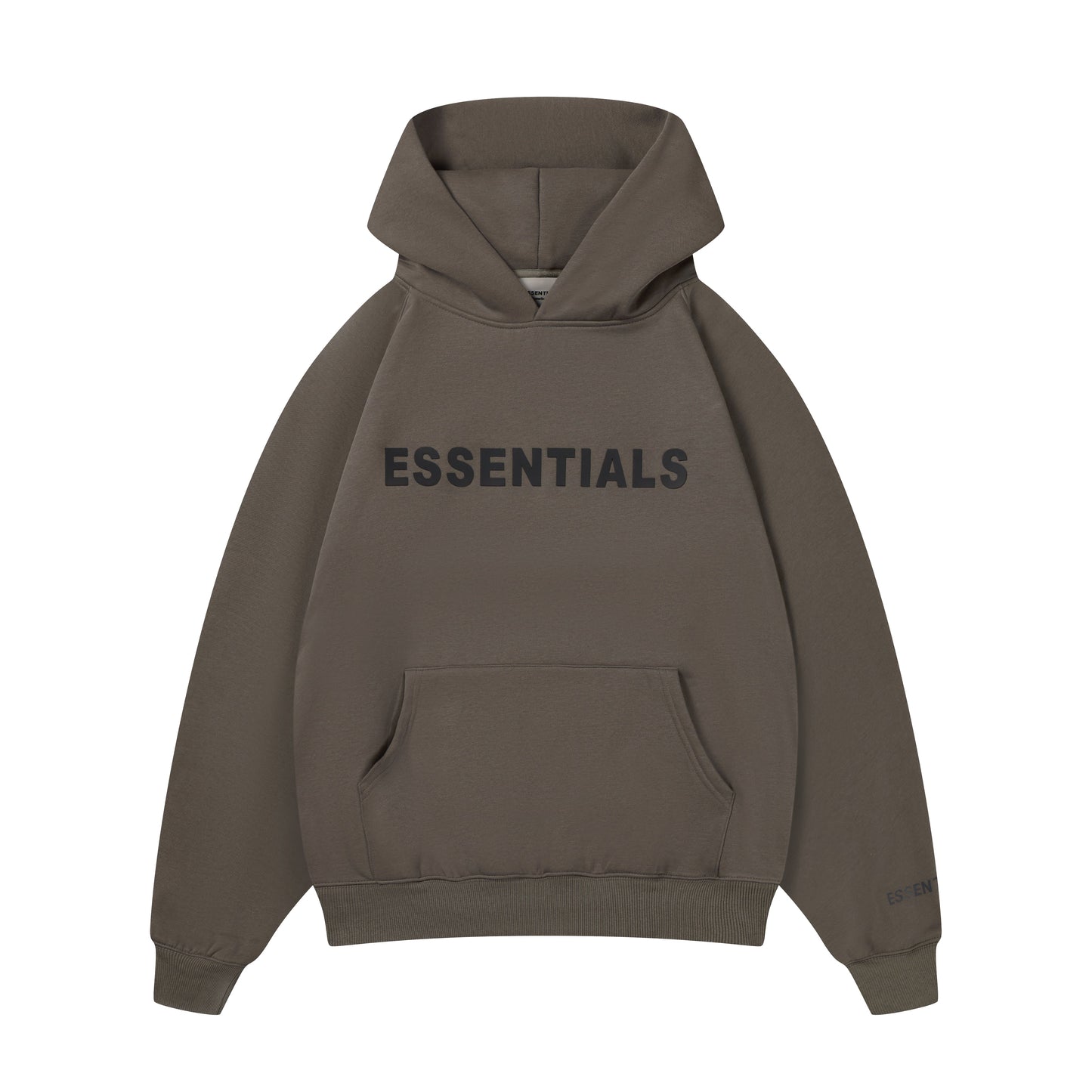 Essentials Hoodie - Black Oversized Long-Sleeve Pullover Unisex