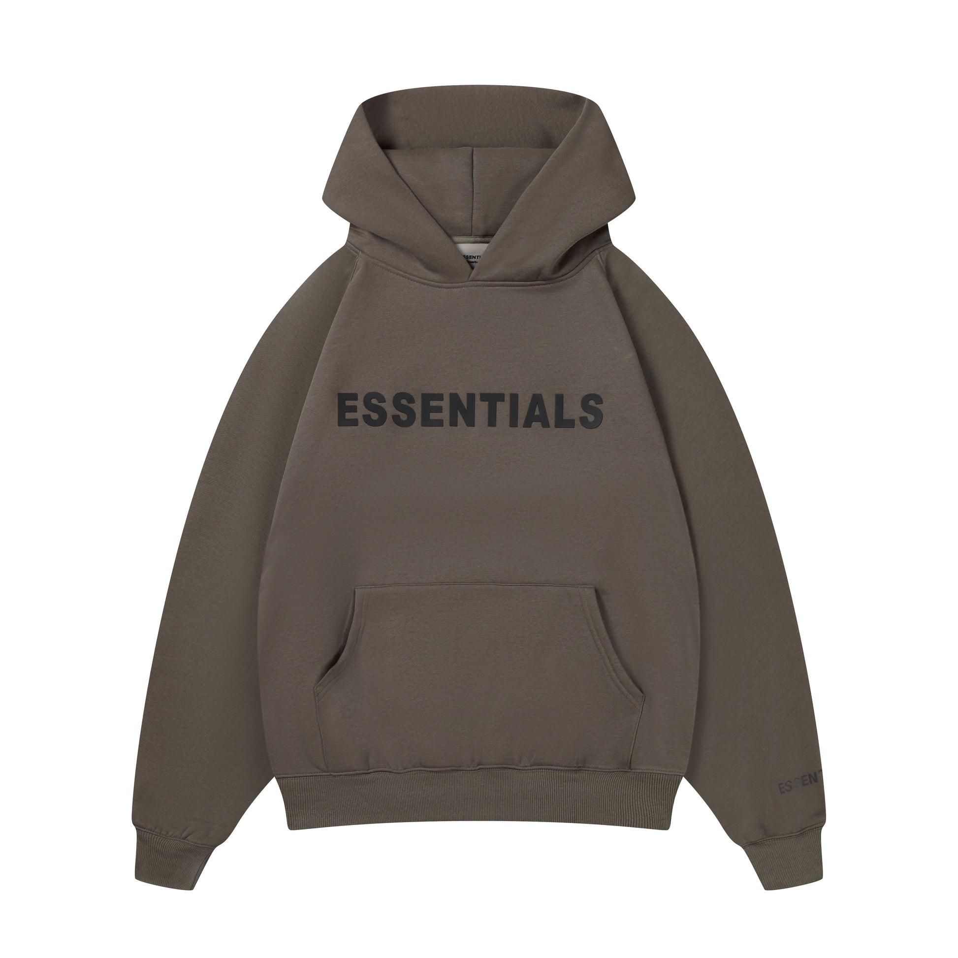 Essentials Hoodie - Black Oversized Long-Sleeve Pullover Unisex
