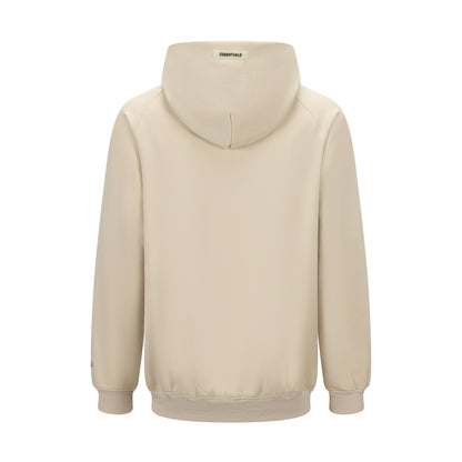 Essentials Hoodie - Cream Oversized Long-Sleeve Pullover Unisex