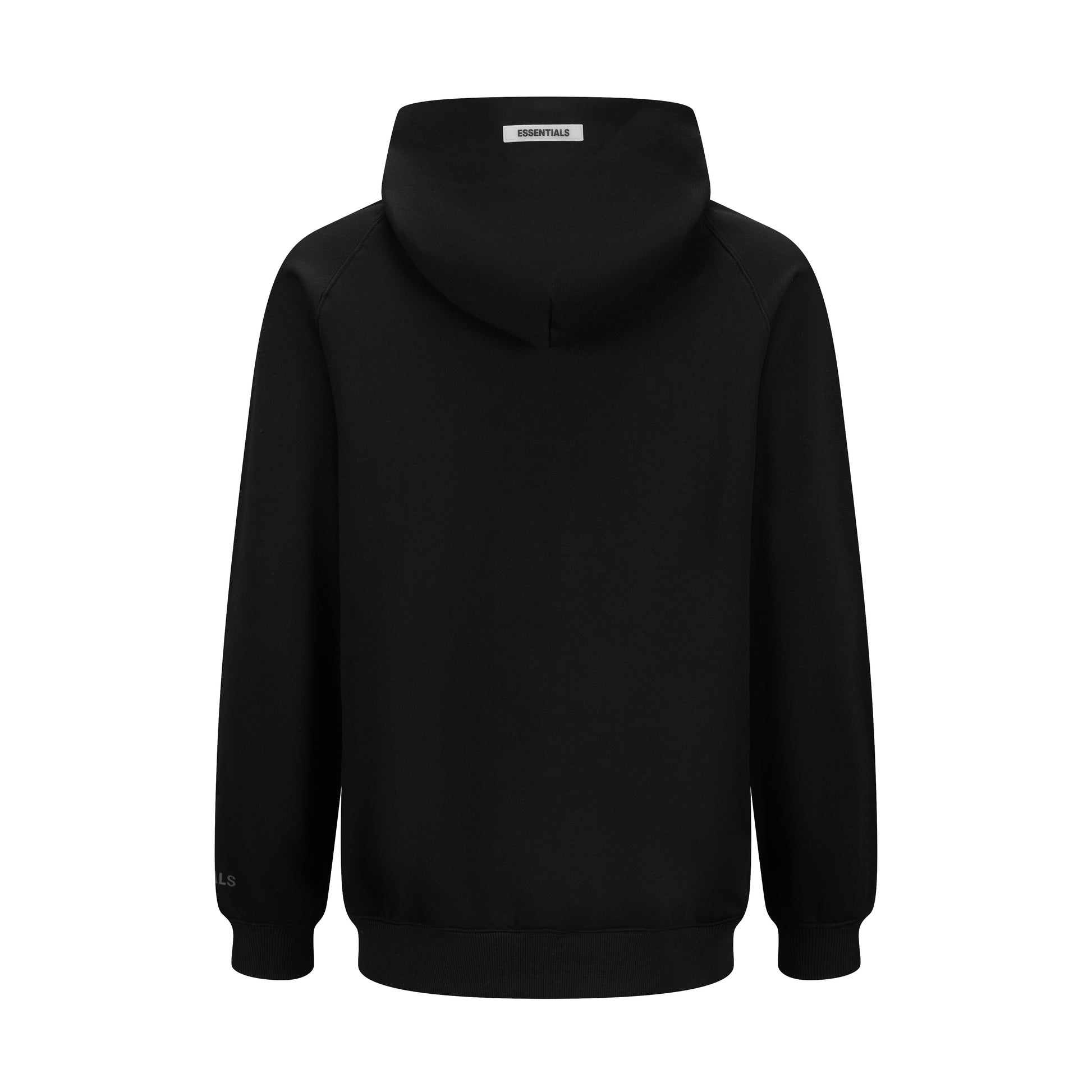 Essentials Hoodie - Black Oversized Long-Sleeve Pullover Unisex
