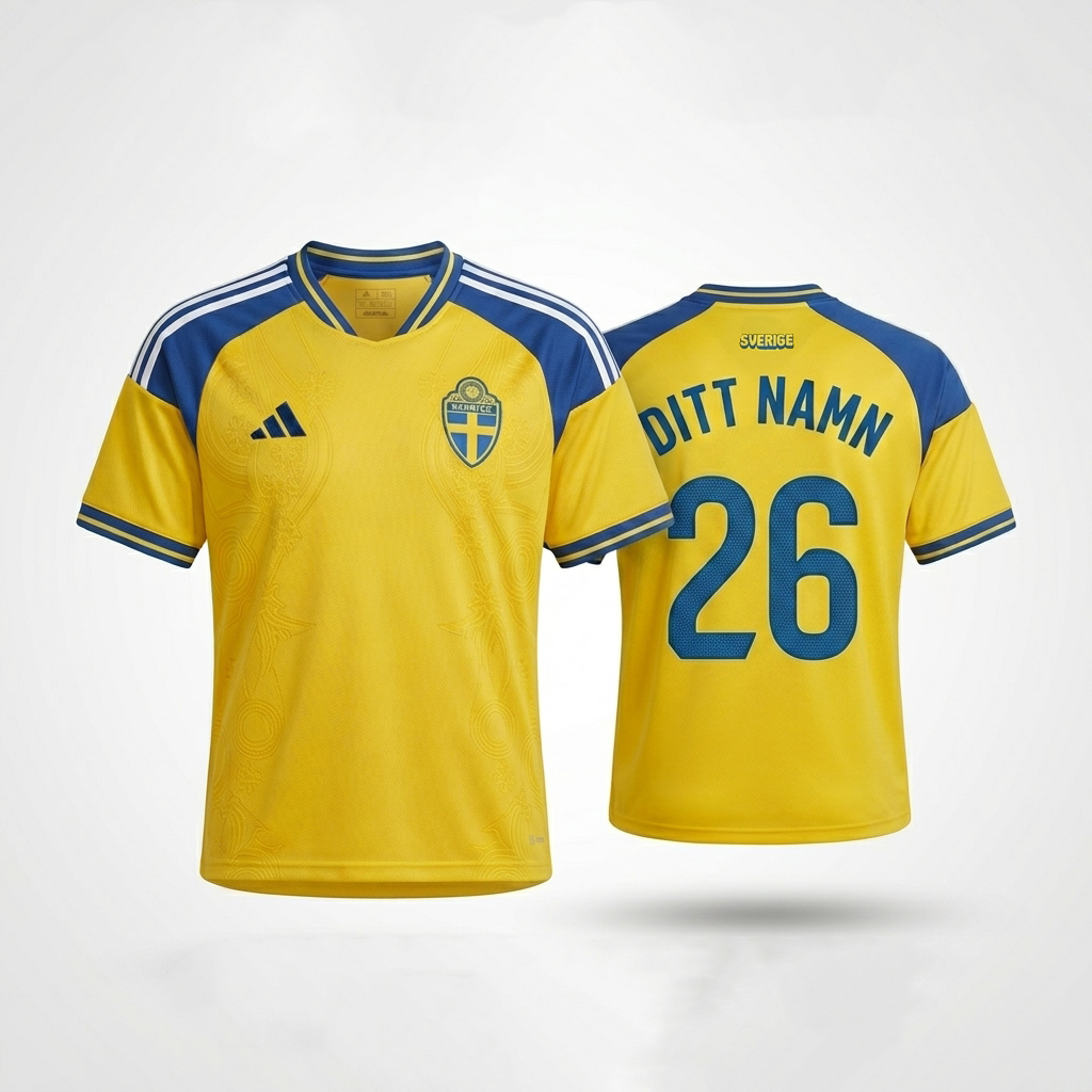 Skapa Din Egen Sverige 2026-Tröja 🇸🇪 – Namn & Nummer