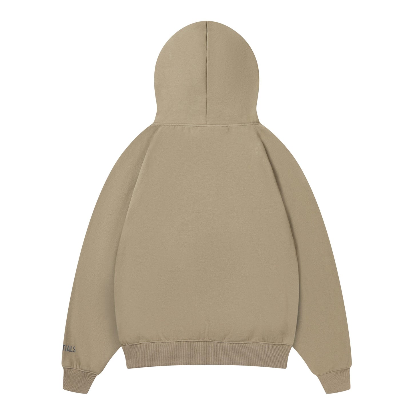 Essentials Hoodie - Tan Oversized Long-Sleeve Pullover Unisex