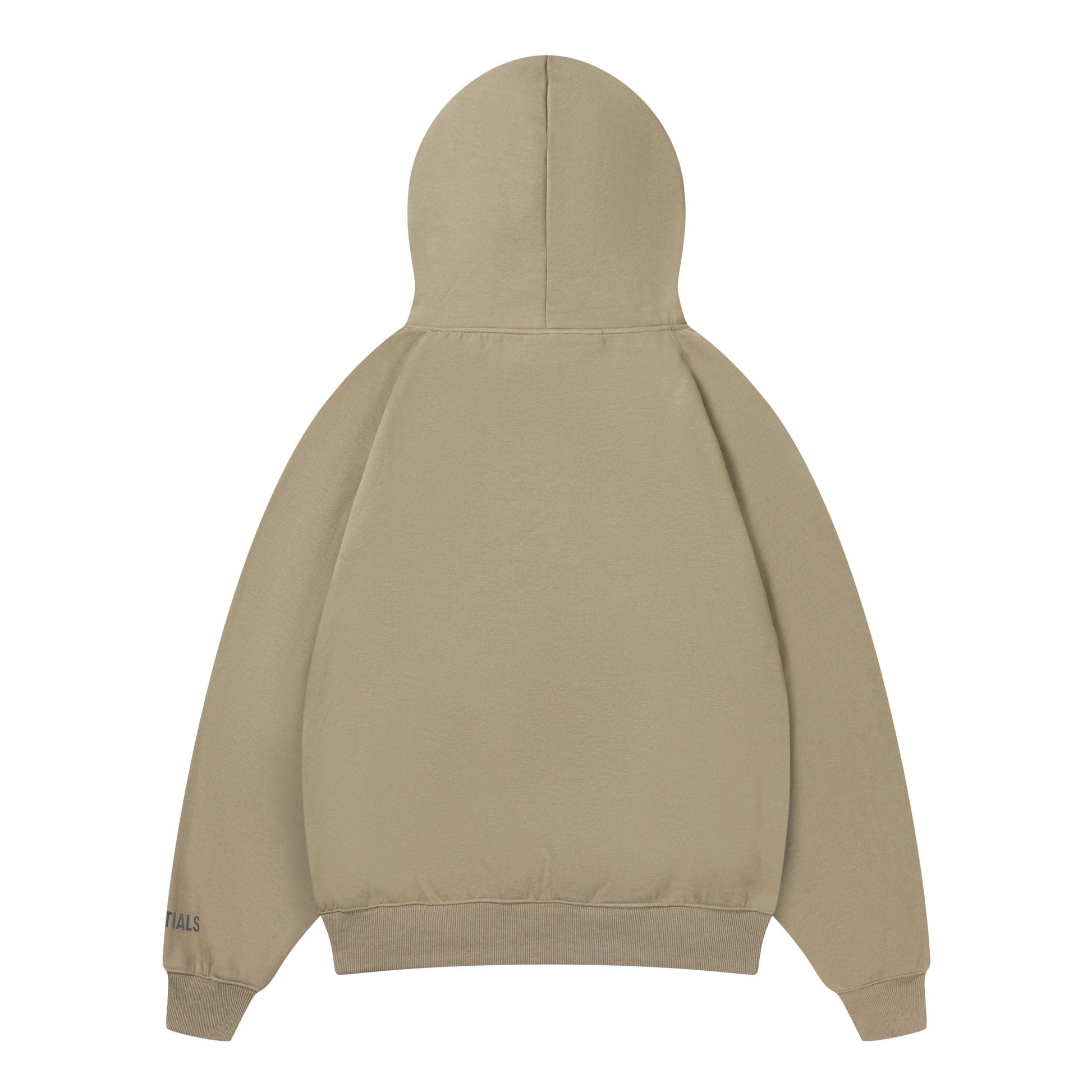 Essentials Hoodie - Tan Oversized Long-Sleeve Pullover Unisex